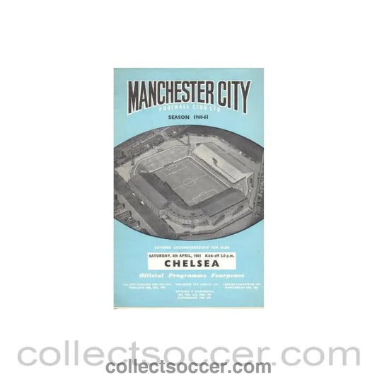 1961 - Manchester City v Chelsea official programme 08/04/1961
