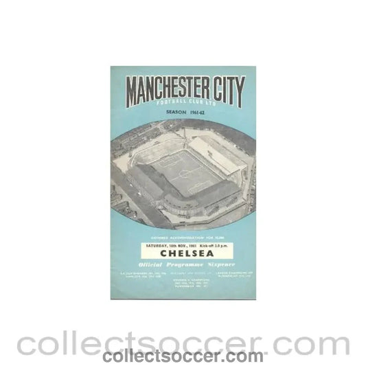 1961 - Manchester City v Chelsea official programme 18/11/1961 - Collect Soccer
