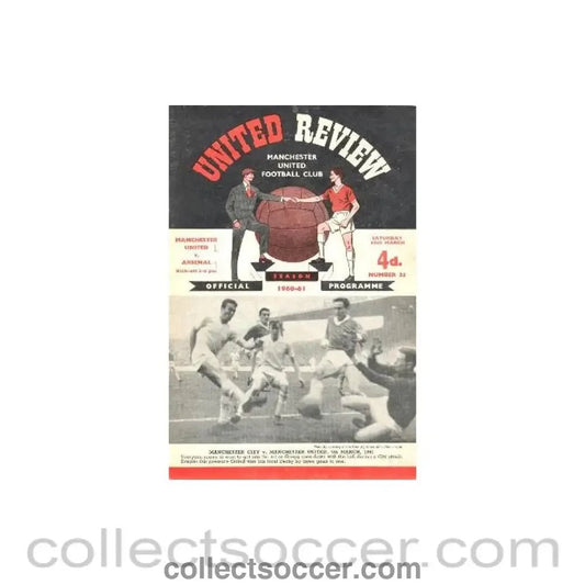 1961 - Manchester United v Arsenal official programme 18/03/1961 - Collect Soccer