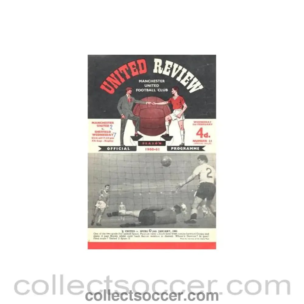 1961 - Manchester United v Sheffield Wednesday official programme 01/02/1961 - Collect Soccer