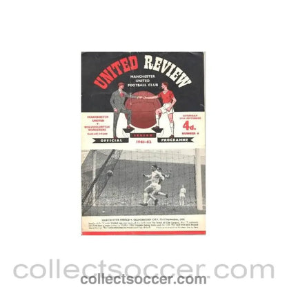 1961 - Manchester United v Wolverhampton Wanderers official programme 30/09/1961 - Collect Soccer