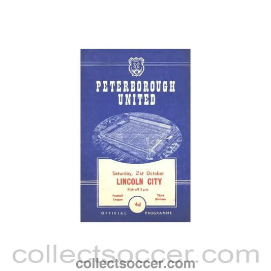 1961 - Peterborough United v Lincoln City official programme 21/10/1961 - Collect Soccer