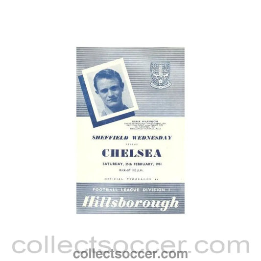 1961 - Sheffield Wednesday v Chelsea official programme 25/02/1961