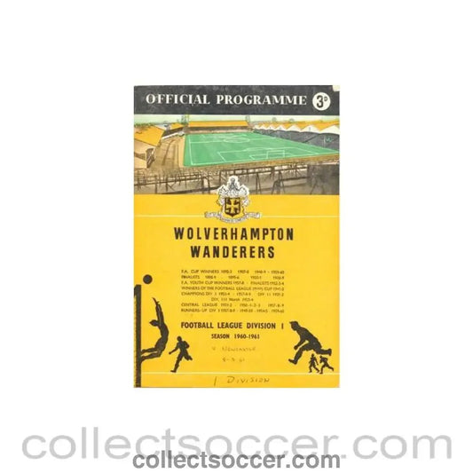 1961 - Wolverhampton Wanderers v Newcastle United official programme 08/03/1961 Football League - Collect Soccer