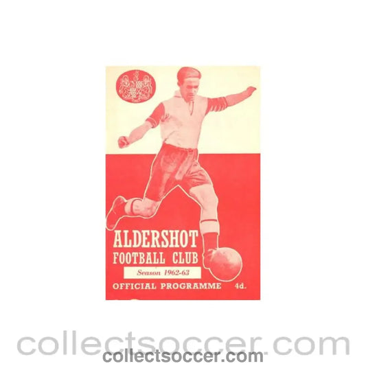 1962 - Aldershot Town v Darlington official programme 15/12/1962 Football League