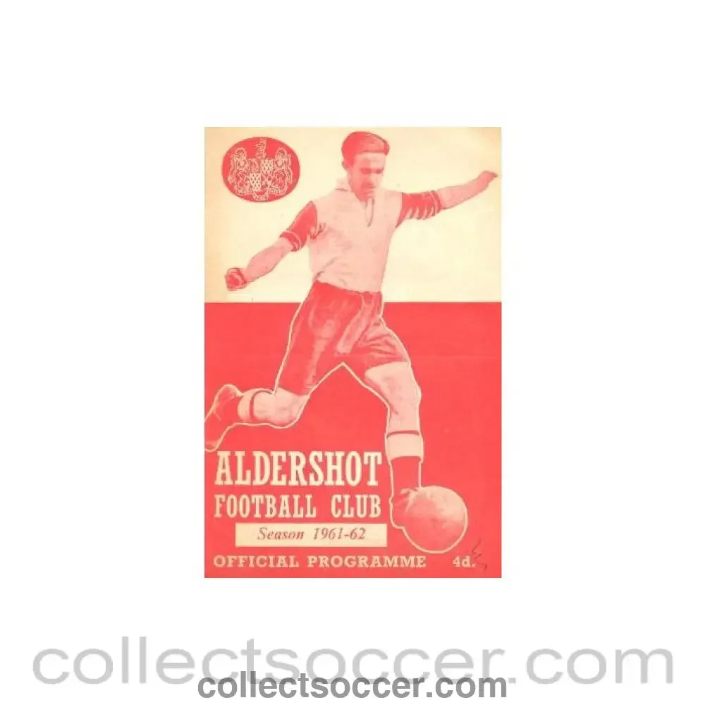 1962 - Aldershot v Stockport County official programme 20/01/1962