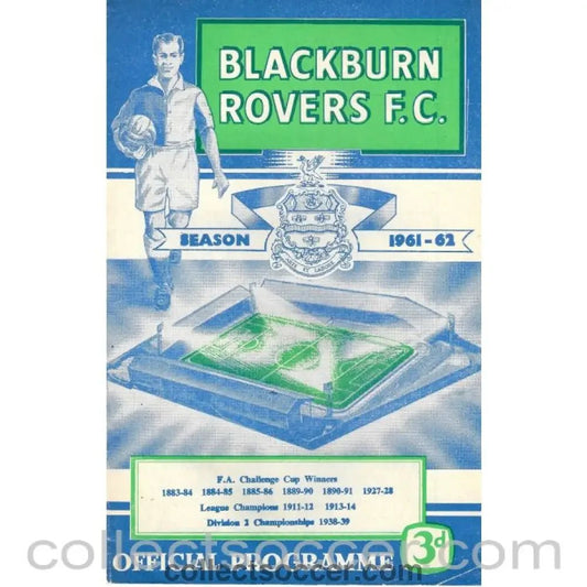1962 - Blackburn Rovers v Chelsea Official Programme 10/2/1962 - Collect Soccer
