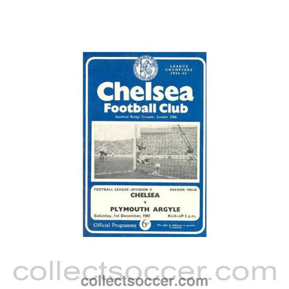 1962 - Chelsea v Plymouth Argyle official programme 01/12/1962 - Collect Soccer
