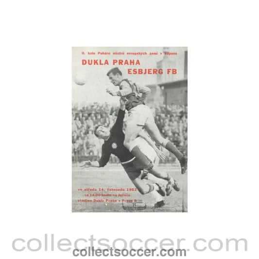 1962 Dukla Prague v Esbjerg official programme 14/11/1962