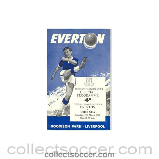 1962 - Everton v Chelsea official programme 17/03/1962