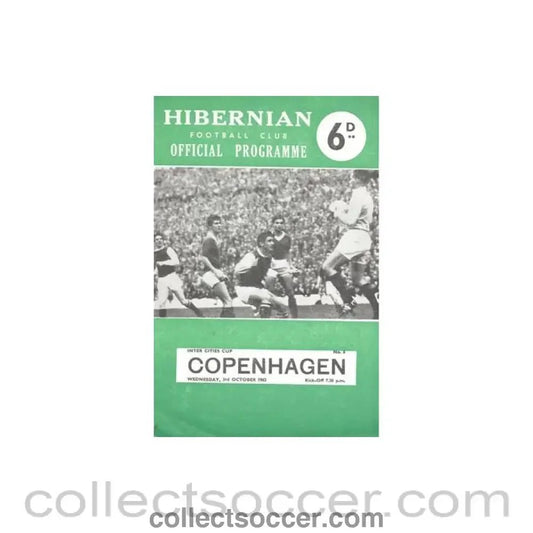 1962 - Hibernian v Copenhagen official programme 03/10/1962 Inter Cities Cup - Collect Soccer