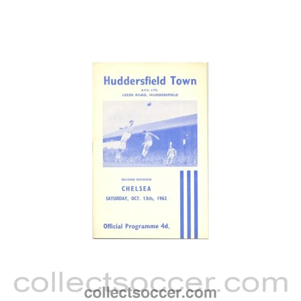 1962 - Huddersfield Town v Chelsea official programme 13/10/1962 - Collect Soccer