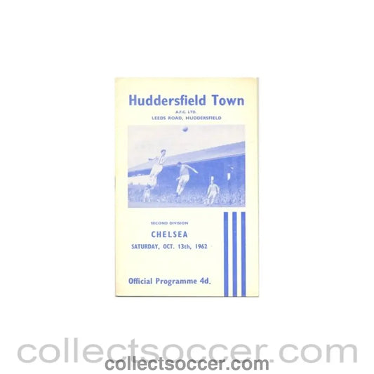 1962 - Huddersfield Town v Chelsea official programme 13/10/1962