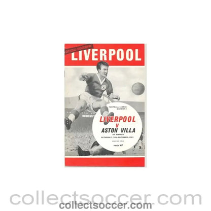 1962 - Liverpool v Aston Villa official programme 29/12/1962 - Collect Soccer
