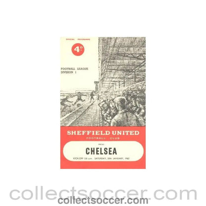 1962 - Sheffield United v Chelsea official programme 20/01/1962 - Collect Soccer
