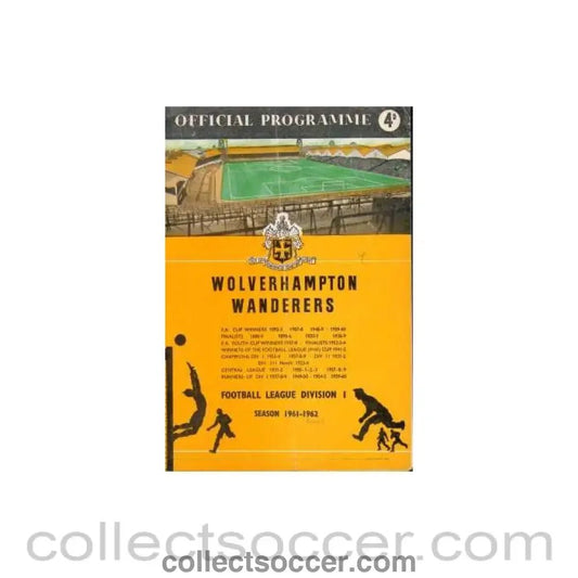 1962 - Wolverhampton Wanderers v Blackburn Rovers 13/01/1962 - Collect Soccer