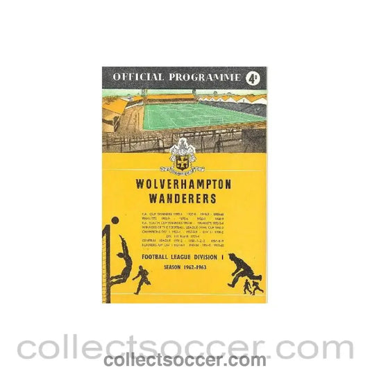1962 - Wolverhampton Wanderers v Everton official programme 06/10/1962 Football League - Collect Soccer