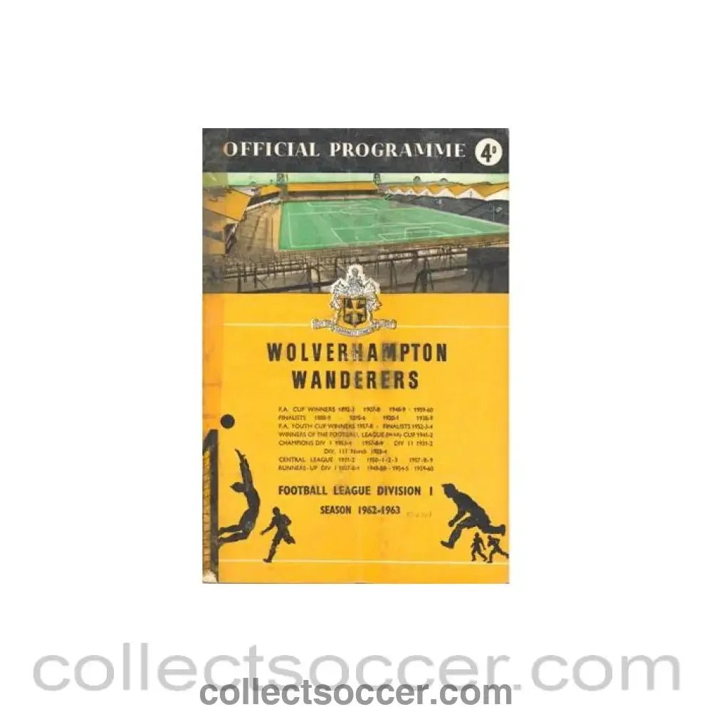 1962 - Wolverhampton Wanderers v Everton official programme 06/10/1962 Football League, reduced price - Collect Soccer