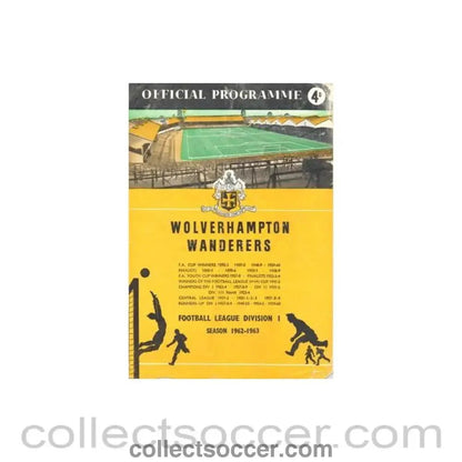 1962 - Wolverhampton Wanderers v West Bromwich Albion official programme 26/12/1962 Football League - Collect Soccer
