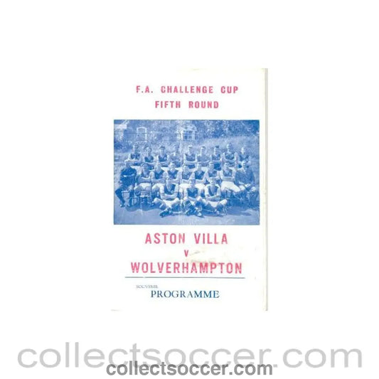 1963 - Aston Villa v Wolverhampton Wanderers official programme 1963-1964 pirate