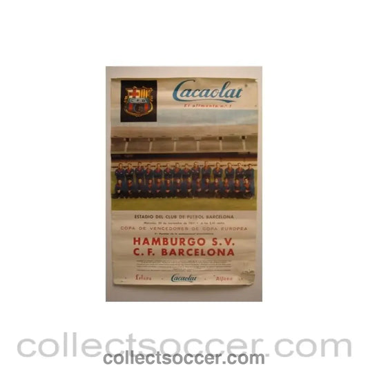 1963 - Barcelona v Hamburg poster 20/11/1963 European Cup Winners Cup