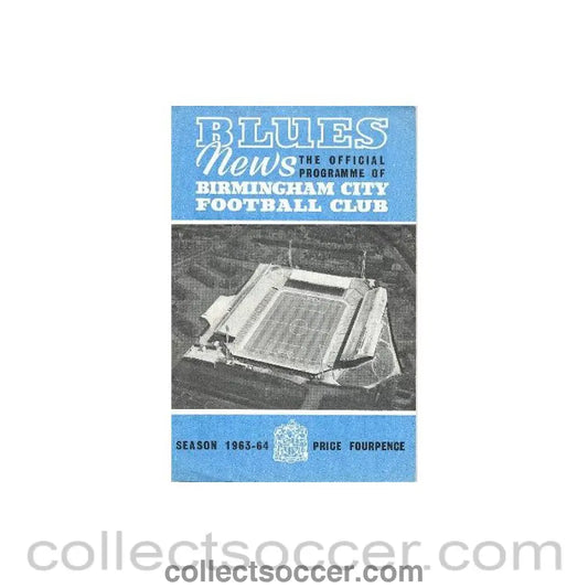 1963 - Birmingham City v Ferencvaros official programme 11/12/1963