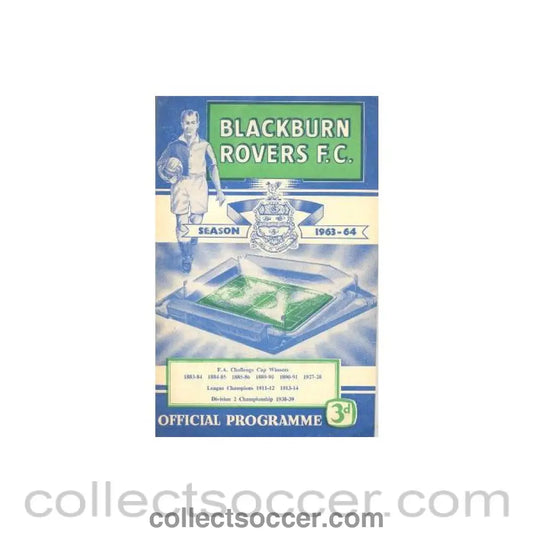 1963 - Blackburn Rovers v Burnley official programme 19/10/1963