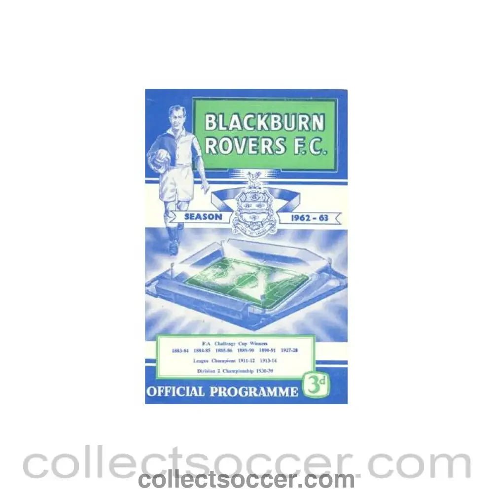 1963 - Blackburn Rovers v Middlesbrough official programme 05/03/1963 - Collect Soccer