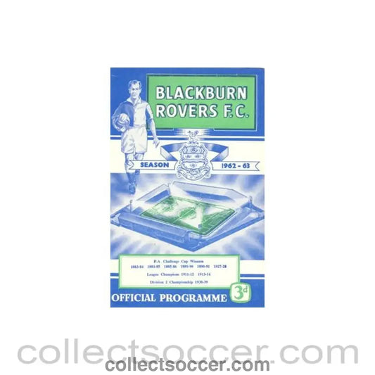 1963 - Blackburn Rovers v Middlesbrough official programme 05/03/1963