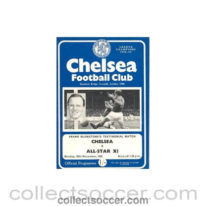 1963 - Chelsea v All - Star XI official programme 25/11/1963 - Collect Soccer