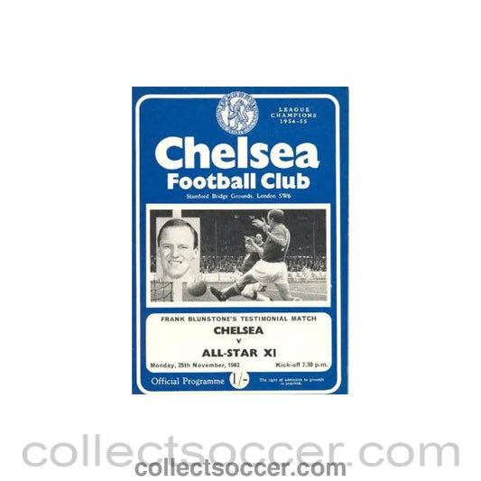 1963 - Chelsea v All-Star XI official programme 25/11/1963