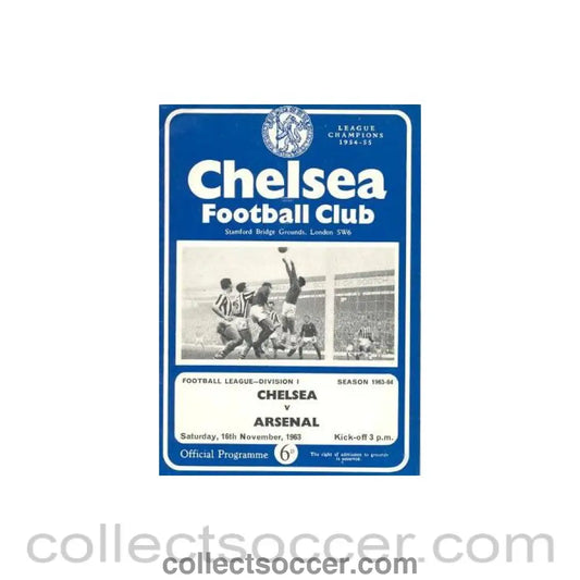 1963 - Chelsea v Arsenal official programme 16/11/1963