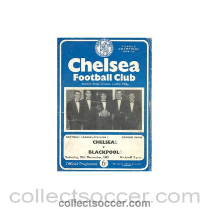 1963 - Chelsea v Blackpool official programme 28/12/1963 - Collect Soccer