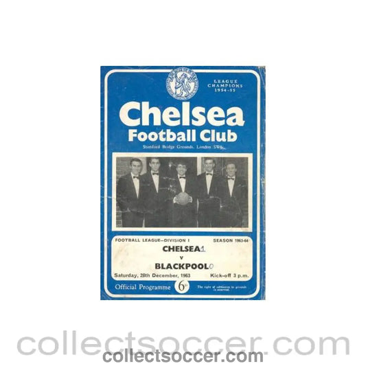1963 - Chelsea v Blackpool official programme 28/12/1963