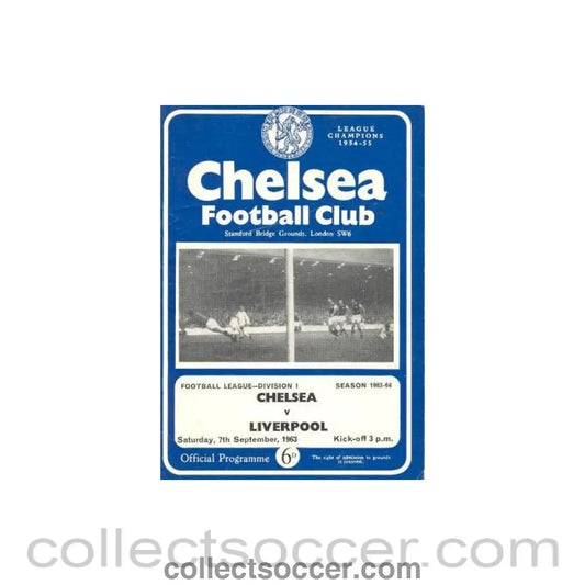 1963 - Chelsea v Liverpool official programme 07/09/1963