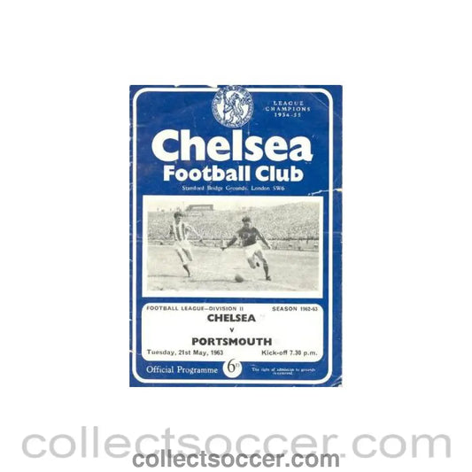 1963 - Chelsea v Portsmouth official programme 21/05/1963