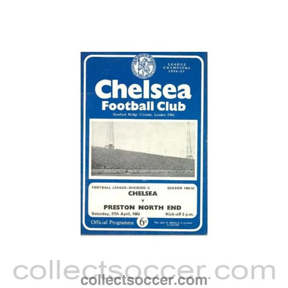 1963 - Chelsea v Preston North End official programme 27/04/1963 - Collect Soccer