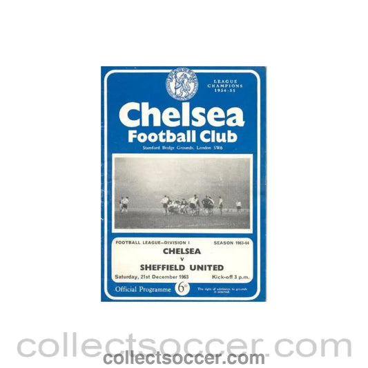 1963 - Chelsea v Sheffield United official programme 21/12/1963