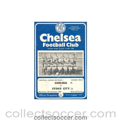 1963 - Chelsea v Stoke City official programme 05/10/1963 - Collect Soccer