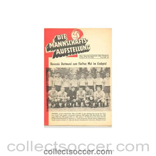 1963 Cologne v Borussia Dortmund official programme 29/06/1963 - Collect Soccer