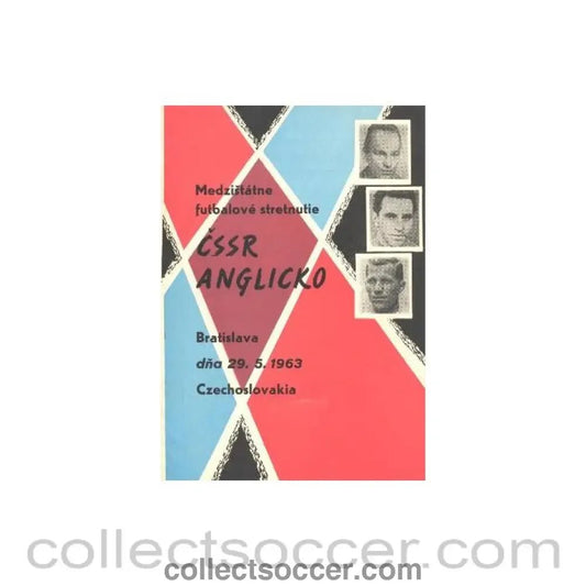 1963 Czechoslovakia v England official programme 29/05/1963 - Collect Soccer