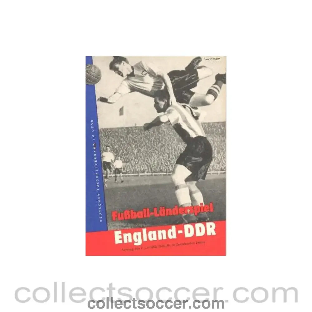 1963 East Germany v England official programme 02/06/1963