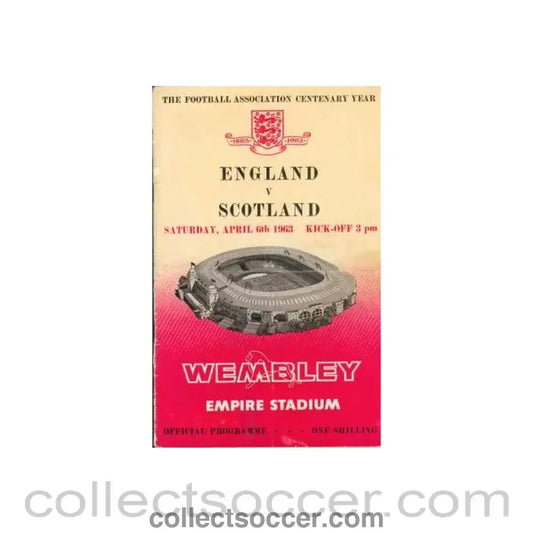 1963 England V Scotland Programme 06/04/1963 - Collect Soccer