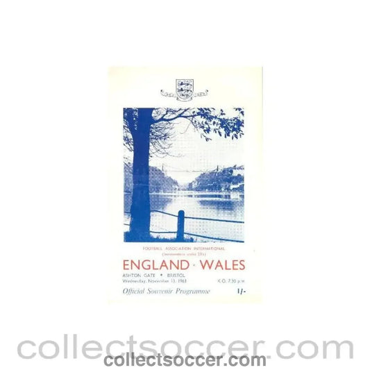 1963 England v Wales Intermediate Under - 23's official programme 13/11/1963 - Collect Soccer