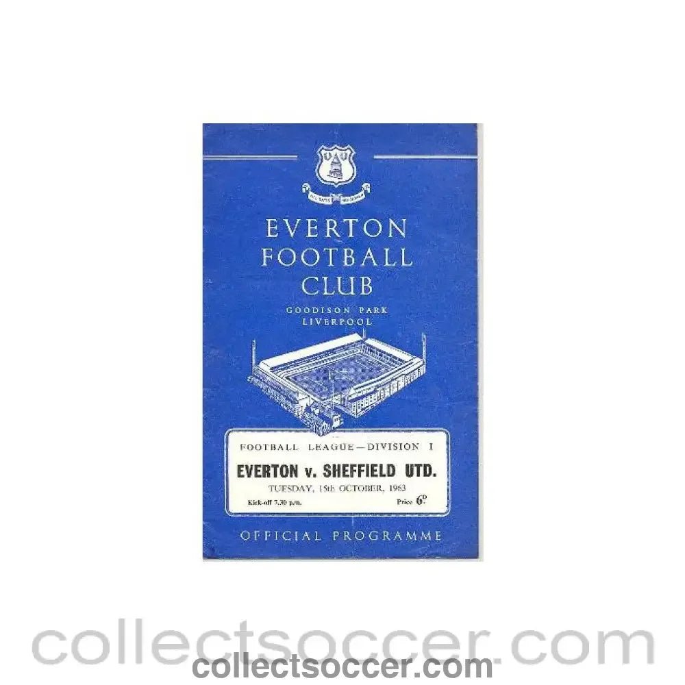 1963 - Everton v Sheffield United official programme 15/10/1963 - Collect Soccer