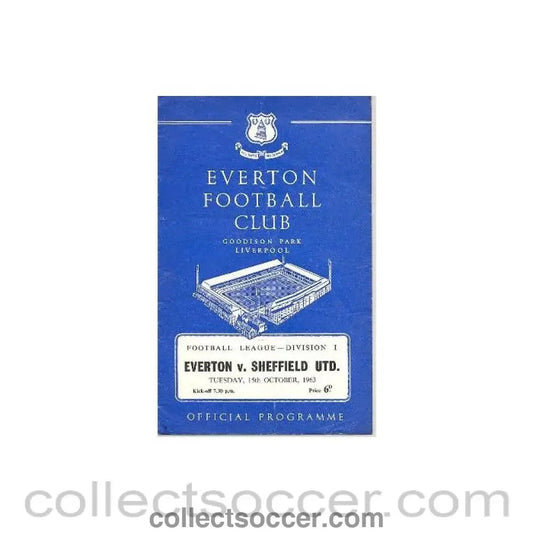 1963 - Everton v Sheffield United official programme 15/10/1963 - Collect Soccer