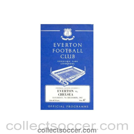 1963 - Everton vChelsea official programme 07/12/1963
