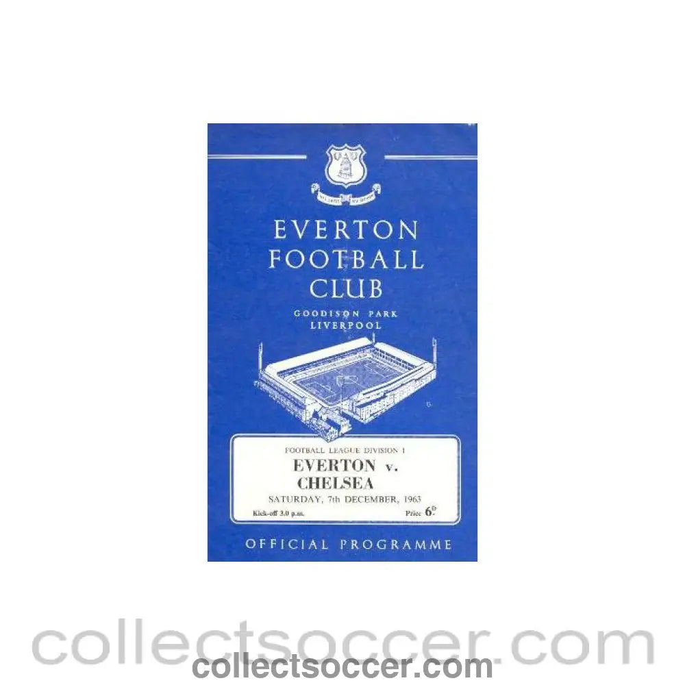 1963 - Everton vChelsea official programme 07/12/1963