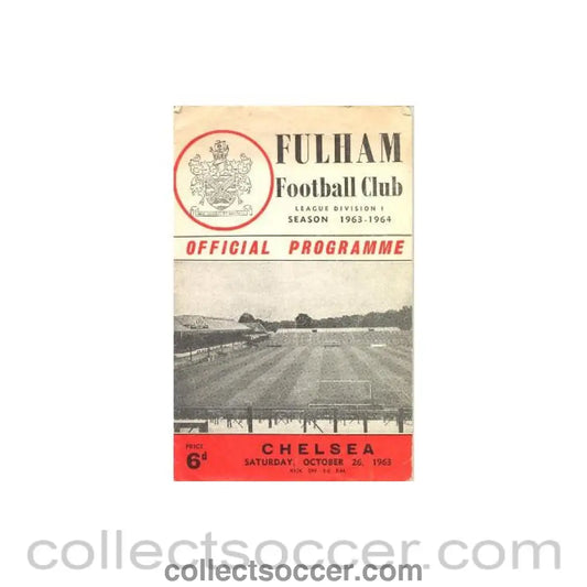 1963 - Fulham vChelsea official programme 26/10/1963