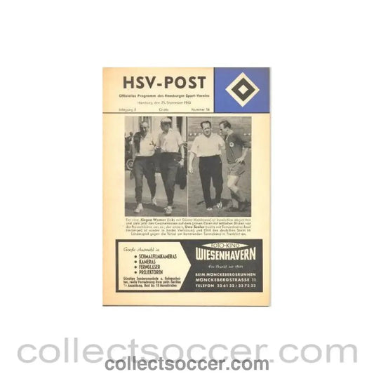 1963 Hamburg v Luxembourg official programme 25/09/1963 - Collect Soccer